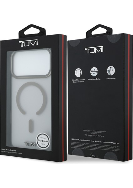 iPhone 17 Pro Max Uyumlu Kılıf Tumı Orjinal Lisanslı M-Safe Özellikli Buzlu Transparan Kapak Haki