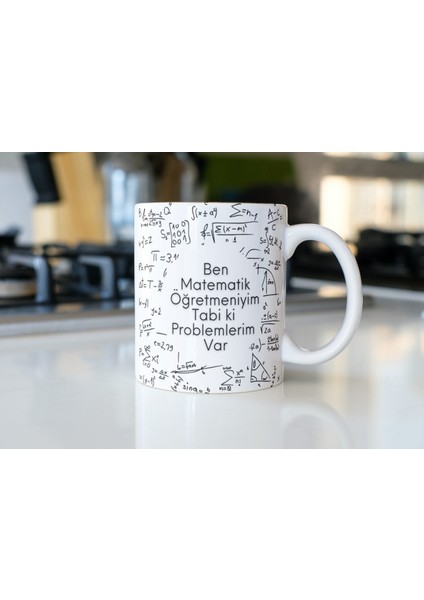 Kişiye Özel Matematik Öğretmeni Baskılı Premium Porselen Kupa Bardak-Öğretmenler Günü fiyatları