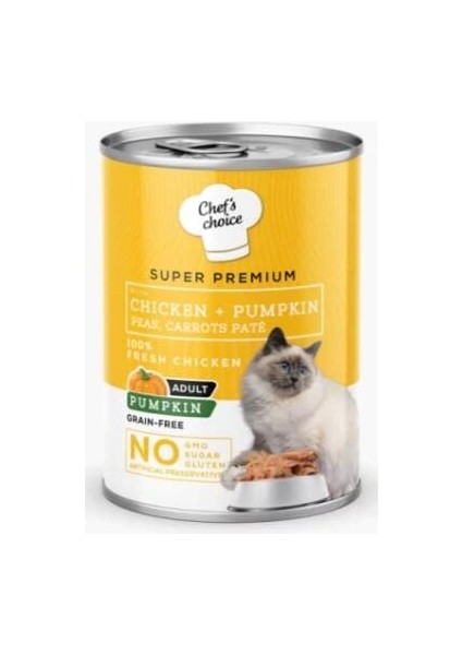 Tavuklu ve Bal Kabaklı Tahılsız Ezme Yetişkin Kedi Konservesi 400 gr