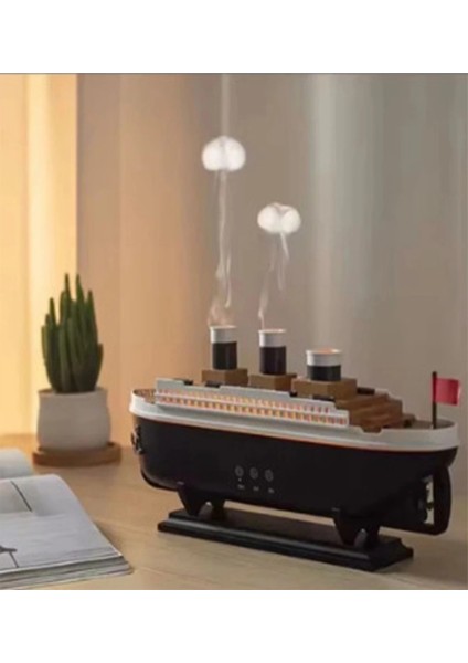 Titanic Gemi Hava Nemlendirici Işıklı Fonksiyonlu Buhar Makinesi Kumandalı