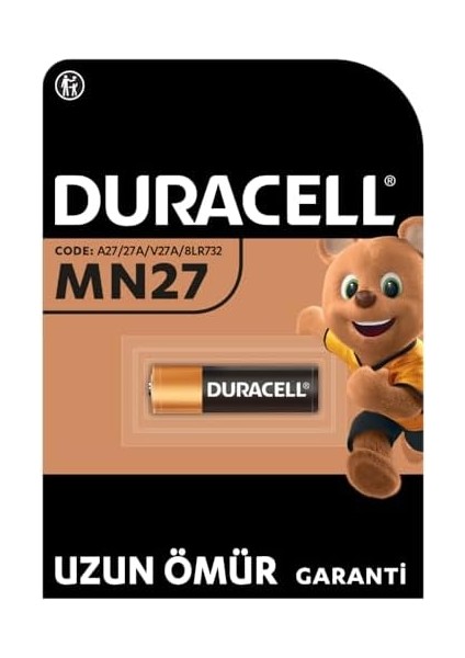 MN27 Alkalin Özel Pil (Tekli) 12V (A27 L828), Uzun Kullanım Ömrü, Uzaktan Kumandalarda, Kablosuz Kapı Zillerinde, Sistemlerinde Kullanım Için modelleri