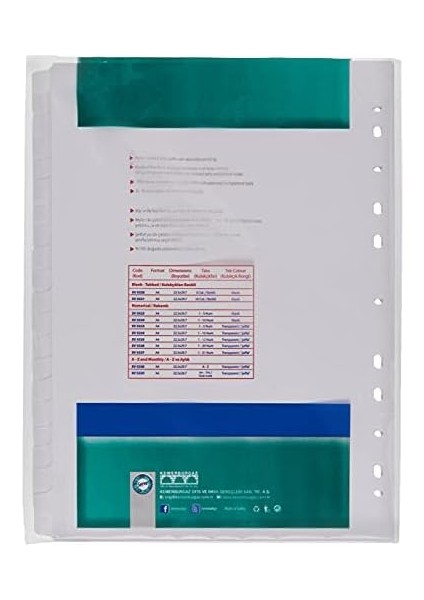 Karton Ayrac 1-20 Rakam A4 modelleri