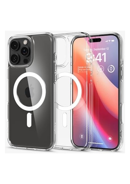 16 Pro ile Uyumlu Ince Magsafe Kılıf Crystal Hybrid Sararma Karşıtı Duraclear Hava Kanalı Teknolojisi Askeri Sınıf Koruma Magfit Şeffaf Kapak - ACS08162 fiyatları