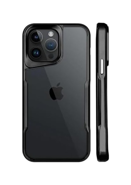 Aksesuar 15 Pro ile Uyumlu Arkası Şeffaf Yapılı Boyi Silikon Kılıf Yükseltilmiş Lens Çerçeveli Silikon Kılıf (Siyah) fiyatları
