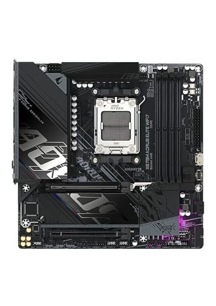 Gıgabyte X870M Aorus Elıte Wıfı7 Am5 Ddr5 8000MHZ+(OC) Pcıe 5.0 Çift M.2 Usb4 Wifi 7 2.5gbe Lan Matx Anakart modelleri
