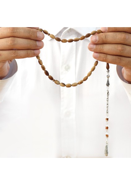 Kuka Tesbih - Kahverengi - Kararmaz Metal Kral Püsküllü - Kapsül Kesim fırsatları