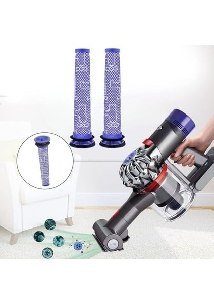 V6, V7, V8, DC58, DC59, Dc6, DC74 ile Uyumlu Ön Filtre 2&apos;li fiyatları