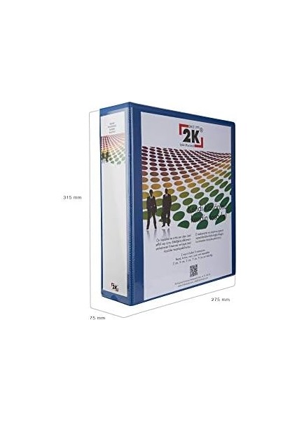 07-2d-M A4 Pvc Cepli Firma Tanıtım Klasörü - 7 cm Sırtlı 2 Halka D Mekanizmalı, Mavi fiyatları