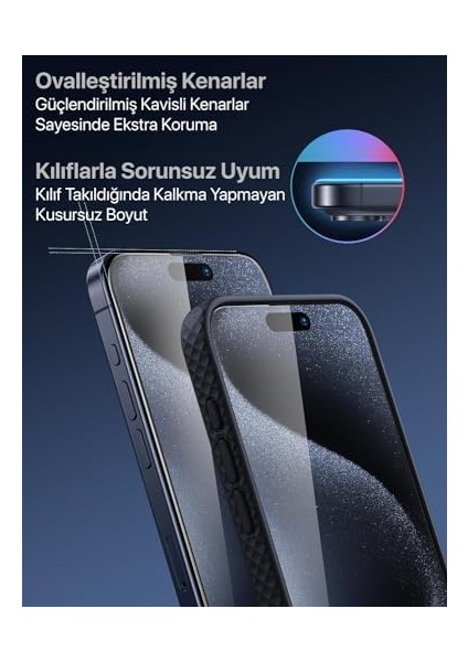 15 Pro Için Corning Serisi Install Kurulum Darbeye Karşı Ultra Dayanıklı Takılırken Ekranda Kesinlikle Toz ve Baloncuk Bırakmayan Ekran ( Kit, 15 Pro) fiyatları