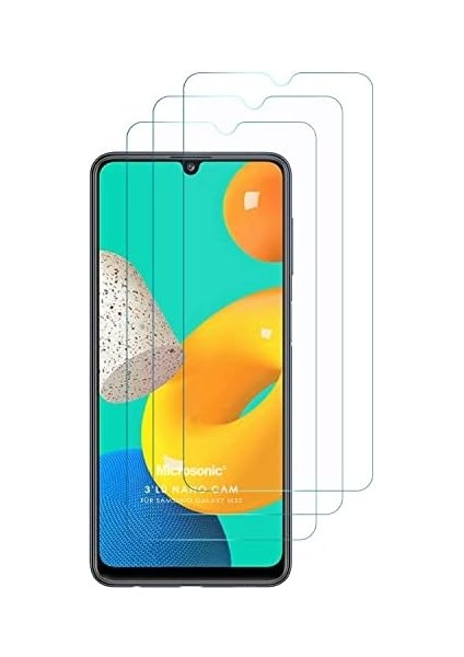 M32 4g Screen Protector Glass Cam Ekran (3&apos;lü Paket) [ M32 4g ile Uyumlu Ekran - Şeffaf] fiyatları