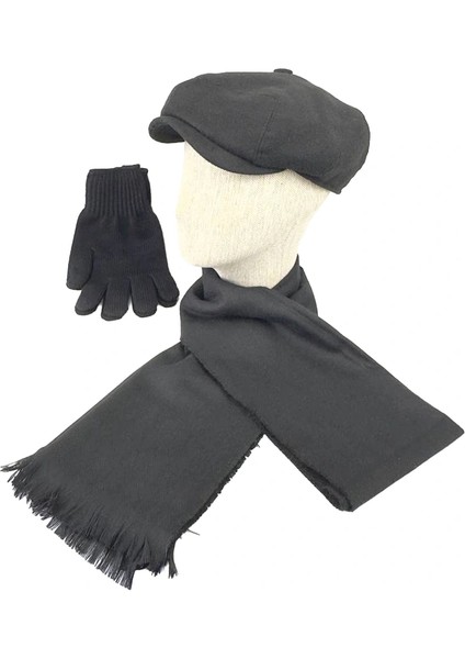 Erkek Yünlü Üçlü Kombin – Kasket Atkı Eldiven