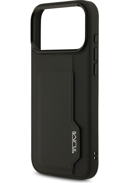 iPhone 17 Pro Max Uyumlu Kılıf Tumı Orjinal Lisanslı Deri Dikey Kartlıklı Kapak Siyah