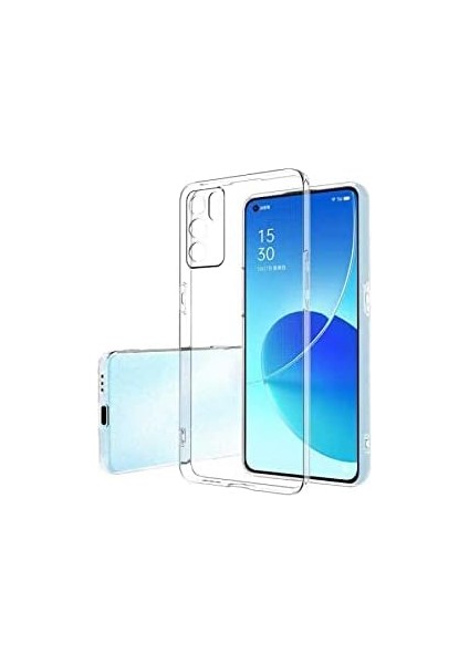 Kzy Iletişim Oppo Reno 6 ile Uyumlu Kapak Kamera Korumalı Süper Silikon Şeffaf Kılıf modelleri