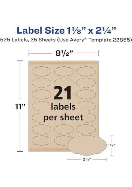 Fisto Oval Etiketler, ve Mürekkep Püskürtmeli Yazıcılar Için, 525 Etiketler (22855) (Paket Değişebilir) modelleri