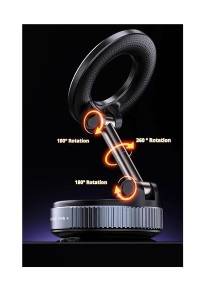 K007 Araç Telefon Tutucu ve Standı Katlanabilir 360 Derece Her Yöne Dönebilir Vakum Magnetic Kilitli Mıknatıslı 5 kg Taşıma Kapasiteli Şık ve Kaliteli Sağlam Çok Güçlü ve Tüm Yüzeylere Uygundur fiyatları