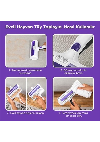 + HMSCT0001-XJ Evcil Hayvan Tüy Toplayıcı, Rulo, Köpek ve Kedi Tüylerini Toplar modelleri