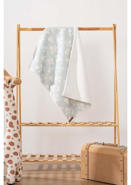 Fluffy Bebek Battaniyesi 70X100 cm Yeşil Desen