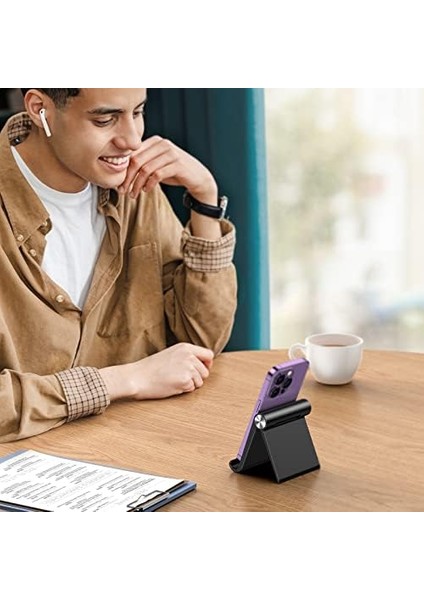 Çok Açılı Masaüstü Telefon Standı Siyah modelleri