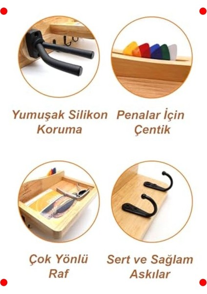 Ahşap Gitar Standı & Duvar Askısı - Şık ve Sağlam fiyatları