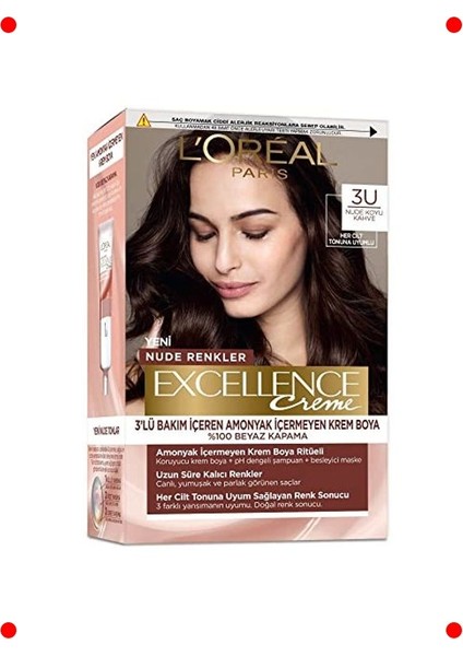 Nude Koyu Kahve Kalıcı Saç Boyası – Zengin Renk