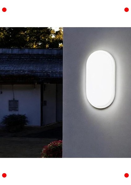 Oval LED Nemli Yer Armatürü IP65, 20W Beyaz Işık