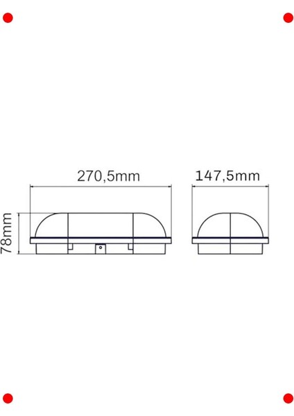Oval LED Nemli Yer Armatürü IP65, 20W Beyaz Işık modelleri