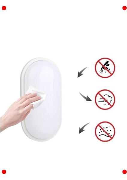 Oval LED Nemli Yer Armatürü IP65, 20W Beyaz Işık fırsatları