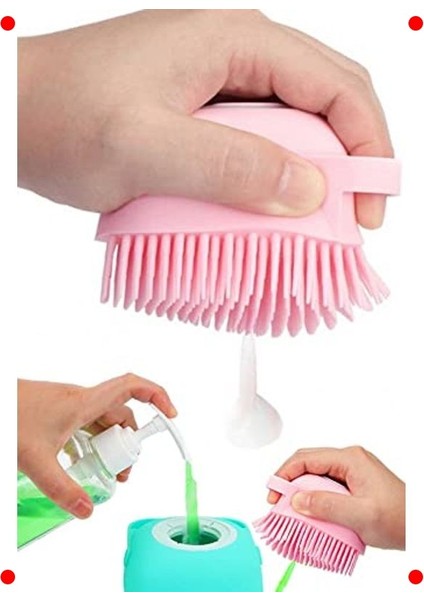 Hazneli Çok Amaçlı Yumuşak Silikon Banyo Lifi