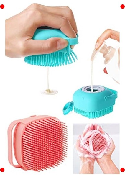 Hazneli Çok Amaçlı Yumuşak Silikon Banyo Lifi modelleri