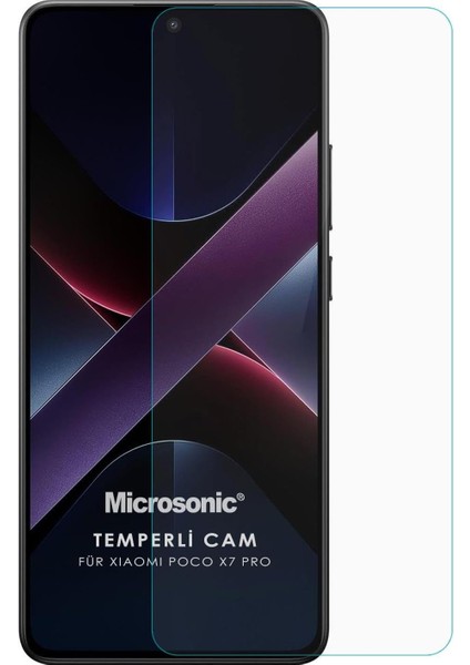 X7 Pro Tempered Glass Cam Ekran Koruyucu [ X7 Pro ile Uyumlu Ekran Koruyucu - Şeffaf]