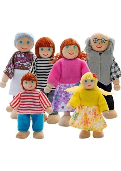 Toys Ahşap 6&apos;lı Aile Kukla Seti modelleri
