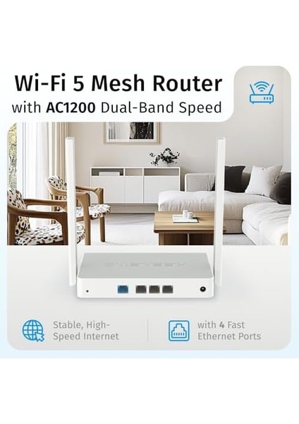 Explorer AC1200 Wi-Fi Mesh Fiber Router, Menzil Genişletici, Access Point, 4X100MBIT/S, KN-1613 fiyatları
