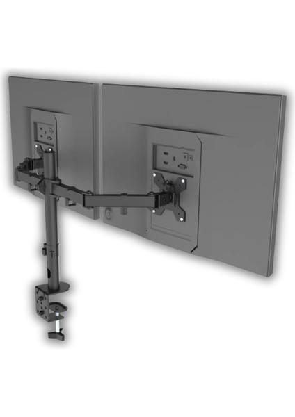Ergonomik Ayarlanabilir 14-32” Çift Kol Monitör Tutucu Monitör Askısı