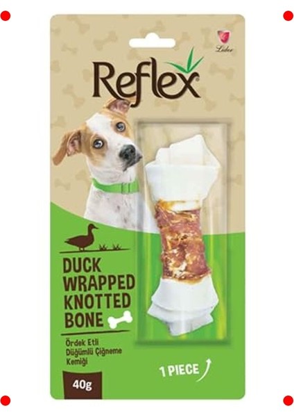 Ördek Etli Düğümlü Köpek Çiğneme Kemiği, 40 gr