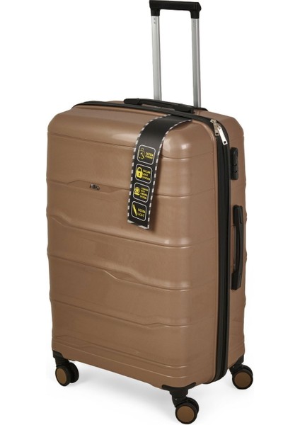 Pp Büyük Boy Valiz - Altın - 77X45X32 cm modelleri