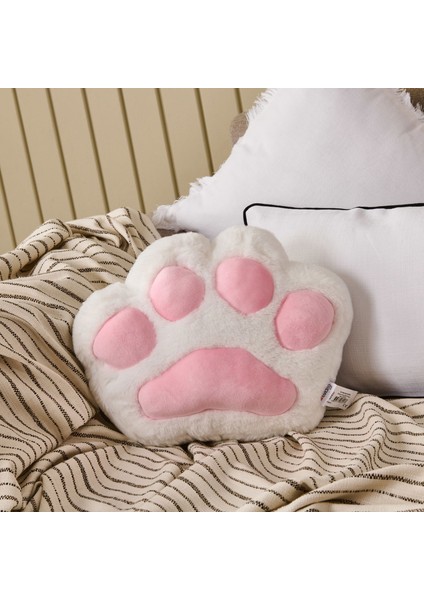 Soft Pati Figürlü Yastık - Beyaz - 40X30 cm