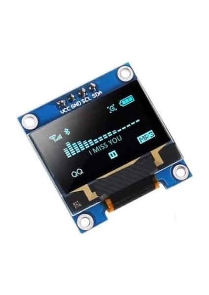 OLED 0.96 Inç 128X64 Piksel Ekran Modülü - Mavi
