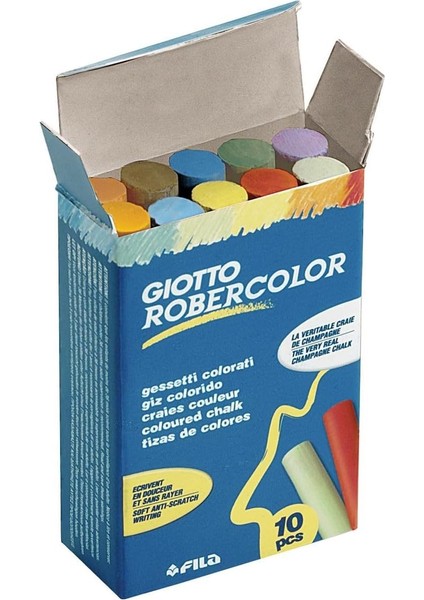 Robercolor Tebeşir, 10&apos;lu Kutu, Karışık Renkler