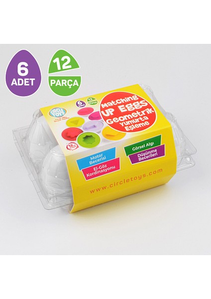 6'lı Geometrik Yumurta Eşleme Oyunu
