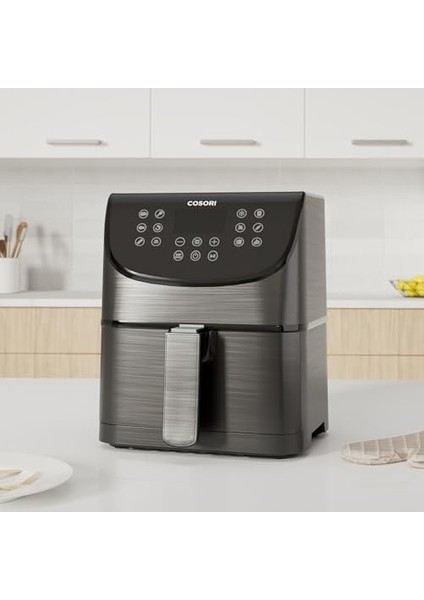 Akıllı Wifi Hava Fritözü 5.5 Litre Air Fryer Xxl, Kare ve Basket, 13 Fonksiyon, 100&APOS;DEN Fazla Tarif ve 11 Ön Ayar, Bulaşık Makinesinde Yıkanabilir, Siyah fiyatları