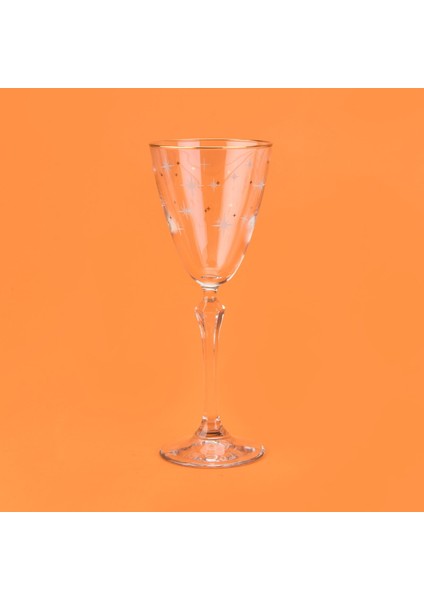 Star Altın Yaldızlı 4'lü Ayaklı Bardak Seti - Sarı / Şeffaf - 255 ml fiyatları