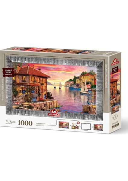 Puzzle Akdeniz Limanı 1000 Parça Çerçeveli Puzzle