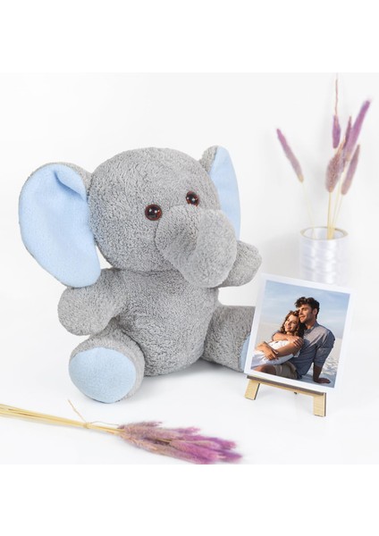 Oyuncak Şövaleli Ayıcık,çerçeveli Pelüş Ayıcık,ofis Hediyesi Fotoğraflı Ayıcık,20-25 cm Ayıcık,civciv,eşek,,inek,fil,,tavşan,hediye (Fil)