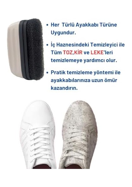 Deer 2 Adet Clean Leke ve Kir Ayakkabı Temizleme Süngeri Spor Ayakkabı Temizleme Köpüğü fiyatları