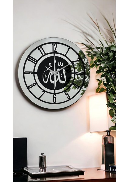 46 cm Gerçek Ayna Pleksi Rakam Dekoratif Duvar Saati