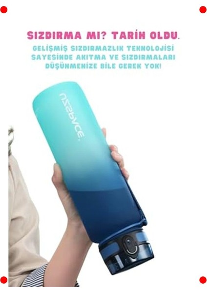 Motivasyonel Sızdırmaz Tritan Su Matarası 1l indirimleri