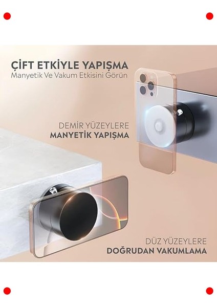 180° Döner Vakumlu Araç Içi Telefon Tutucu modelleri