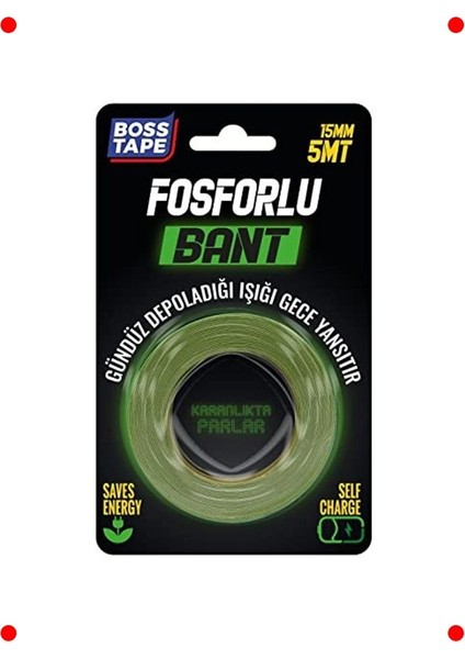 Fosforlu Bant, 15MM x 5 Metre