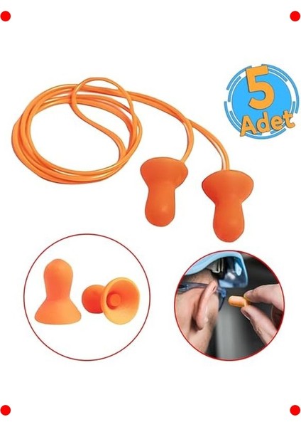 Ipli Ses ve Su Koruyucu Kulak Tıkacı (5 Adet) indirimleri