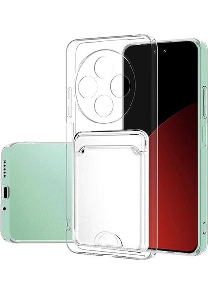 Xiaomi Redmi 14C Ile Uyumlu Kartlıklı, Darbeye Dayanıklı ( ) Şeffaf Kılıfı